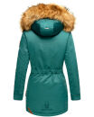 Marikoo Sanakoo Damen Winterjacke Parka mit Kapuze B825 Ocean-Green-Gr.XS
