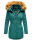 Marikoo Sanakoo Damen Winterjacke Parka mit Kapuze B825 Ocean-Green-Gr.XS