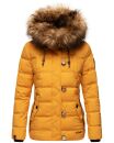 Navahoo Zoja Damen Winter Stepp Jacke Teddyfell Winterjacke B831 Gelb-Gr.XS