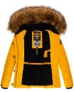 Navahoo Zoja Damen Winter Stepp Jacke Teddyfell Winterjacke B831 Gelb-Gr.XS
