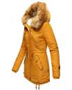 Navahoo warme Damen Winter Jacke mit Teddyfell B399 Gelb Größe XXXL - Gr. 46