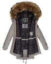 Marikoo La Viva Princess Damen Winterjacke mit Kapuze B813 Hellgrau Größe XS - Gr. 34