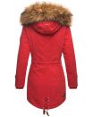 Marikoo La Viva Princess Damen Winterjacke mit Kapuze B813 Rot Größe XS - Gr. 34