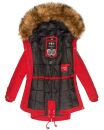 Marikoo La Viva Princess Damen Winterjacke mit Kapuze B813 Rot Größe XS - Gr. 34
