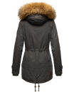 Marikoo La Viva Princess Damen Winterjacke mit Kapuze B813 Anthrazit Größe XS - Gr. 34