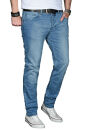 Alessandro Salvarini Herren Jeans Hellblau Regular Slim...