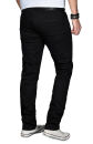 Alessandro Salvarini Herren Jeans Schwarz Regular Slim O-028 W32 L36