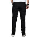 Alessandro Salvarini Herren Jeans Schwarz Regular Slim O-028 W32 L36