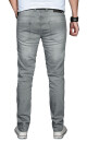 Alessandro Salvarini Herren Jeans Hellgrau Regular Slim O-029 W30 L34