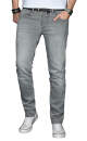 Alessandro Salvarini Herren Jeans Hellgrau Regular Slim O-029 W32 L32