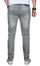 Alessandro Salvarini Herren Jeans Hellgrau Regular Slim O-029 W38 L32