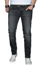 Alessandro Salvarini Herren Jeans Dunkelgrau Regular Slim O-030 W29 L30