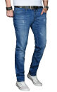 Alessandro Salvarini Herren Jeans Blau Regular Slim O-033 W32 L36
