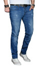 Alessandro Salvarini Herren Jeans Blau Regular Slim O-033 W33 L36