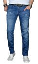 Alessandro Salvarini Herren Jeans Blau Regular Slim O-033 W38 L30
