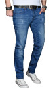 Alessandro Salvarini Herren Jeans Blau Regular Slim O-033 W38 L34