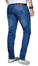 Alessandro Salvarini Herren Jeans Blau Regular Slim O-033 W38 L34