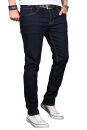 Alessandro Salvarini Designer Herren Jeans Hose Night Blue Regular Slim O042 W29 L30