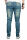 Alessandro Salvarini Designer Herren Jeans Hose Hellblau Regular Slim O043 W30 L30