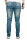 Alessandro Salvarini Designer Herren Jeans Hose Hellblau Regular Slim O043 W33 L34