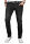 Alessandro Salvarini Designer Herren Jeans Hose Schwarz Regular Slim O044