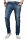 Alessandro Salvarini Designer Herren Jeans Hose Mittelblau Regular Slim O045
