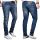 Alessandro Salvarini Designer Herren Jeans Hose Mittelblau Regular Slim O045 W30 L30