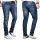 Alessandro Salvarini Designer Herren Jeans Hose Mittelblau Regular Slim O045 W38 L32