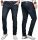 Alessandro Salvarini Designer Herren Jeans Hose Dunkelblau Regular Slim O047 W34 L32