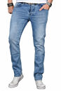 Alessandro Salvarini Designer Herren Jeans Hose Hellblau...