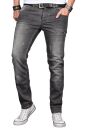 Alessandro Salvarini Designer Herren Jeans Hose Grau...