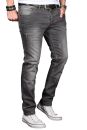 Alessandro Salvarini Designer Herren Jeans Hose Grau...