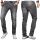 Alessandro Salvarini Designer Herren Jeans Hose Grau Regular Slim O049 W32 L36