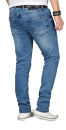 Alessandro Salvarini Designer Herren Jeans Hose Hellblau Regular Slim O053 W33 L36