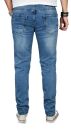 Alessandro Salvarini Designer Herren Jeans Hose Hellblau Regular Slim O053 W33 L36