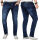 Alessandro Salvarini Designer Herren Jeans Hose Dunkelblau Regular Slim O054 W30 L32