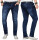 Alessandro Salvarini Designer Herren Jeans Hose Dunkelblau Regular Slim O054 W32 L36