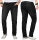 Alessandro Salvarini Designer Herren Jeans Hose Schwarz Regular Slim O056 W32 L32