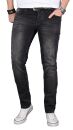 Alessandro Salvarini Designer Herren Jeans Hose Schwarz...