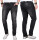 Alessandro Salvarini Designer Herren Jeans Hose Schwarz Regular Slim O057 W30 L30