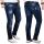 Alessandro Salvarini Designer Herren Jeans Hose Dunkelblau Regular Slim O058 W30 L34