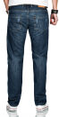 Alessandro Salvarini Herren Jeans Mittelblau Gerades Bein O-211 W30 L30