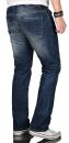 Alessandro Salvarini Herren Jeans Blau Vintage Gerades Bein O-060 W29 L30
