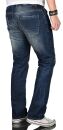 Alessandro Salvarini Herren Jeans Blau Vintage Gerades Bein O-060 W29 L30