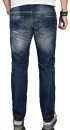Alessandro Salvarini Herren Jeans Blau Vintage Gerades Bein O-060 W29 L30