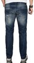 Alessandro Salvarini Herren Jeans Blau Vintage Gerades Bein O-060 W29 L30