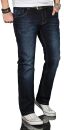 Alessandro Salvarini Herren Jeans Night Blue Gerades Bein...