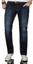 Alessandro Salvarini Herren Jeans Night Blue Gerades Bein O-061 W30 L32