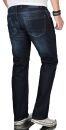 Alessandro Salvarini Herren Jeans Night Blue Gerades Bein O-061 W32 L30