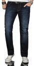 Alessandro Salvarini Herren Jeans Night Blue Gerades Bein...